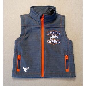 Cowboy Hardware Rodeo Western Vest Boys 2T, Full Zip, Pockets